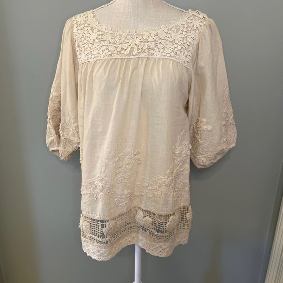 Sundance Tops - Sundance Lace & Embroiled Boho Top